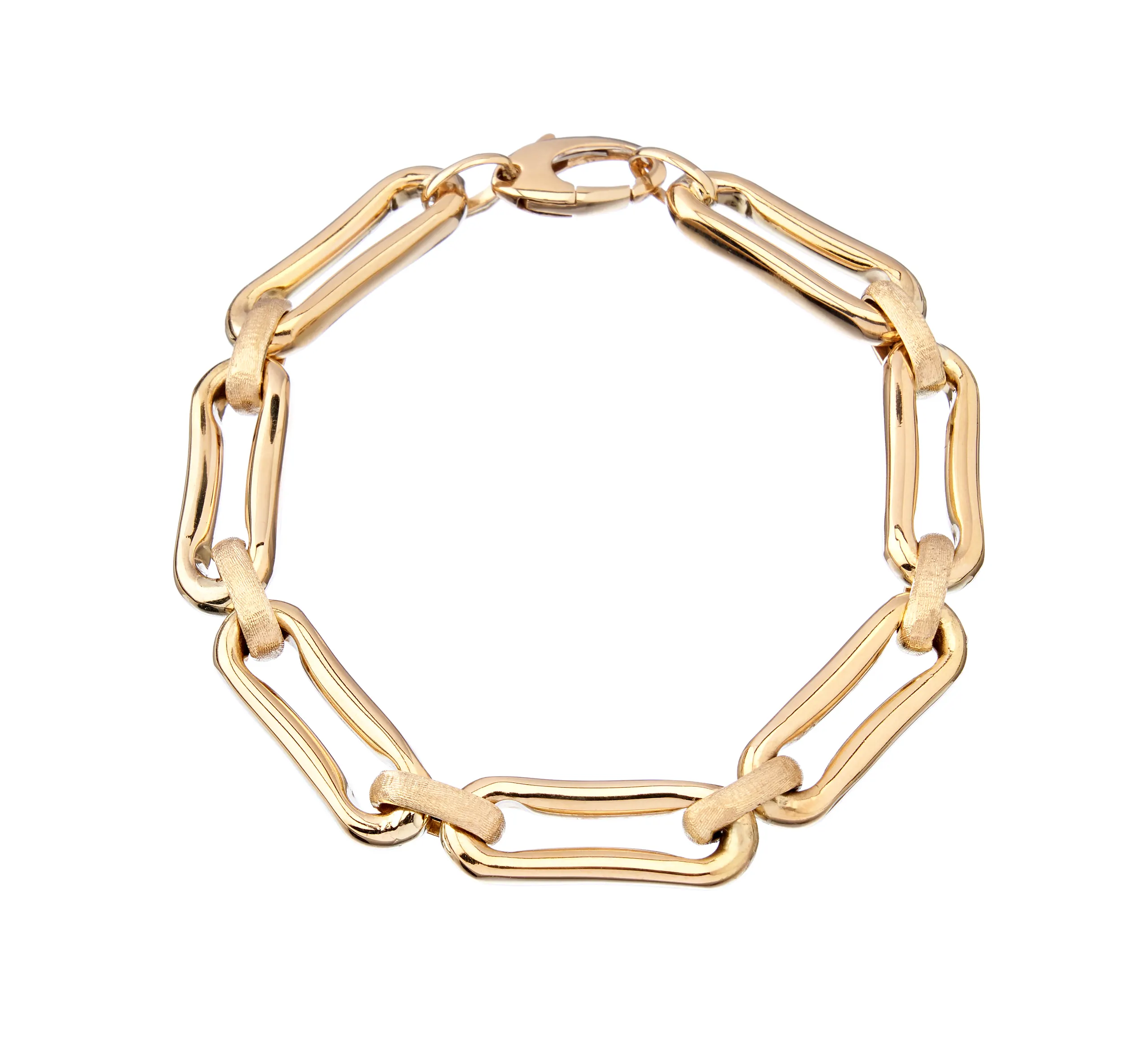 Armband aus 750er Gold Armband aus 750er Gold auf weißem Hintergrund