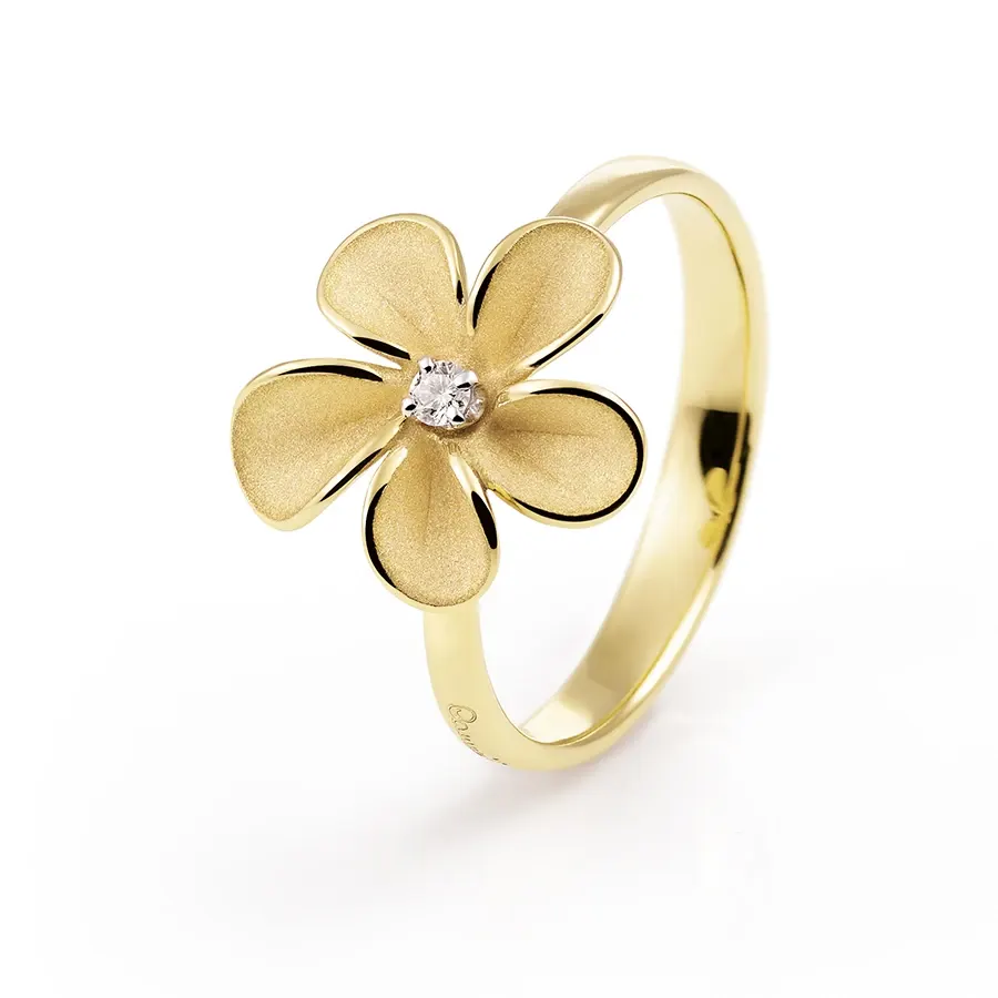 Cherry Bloom ring with diamond – Cammilli Firenze