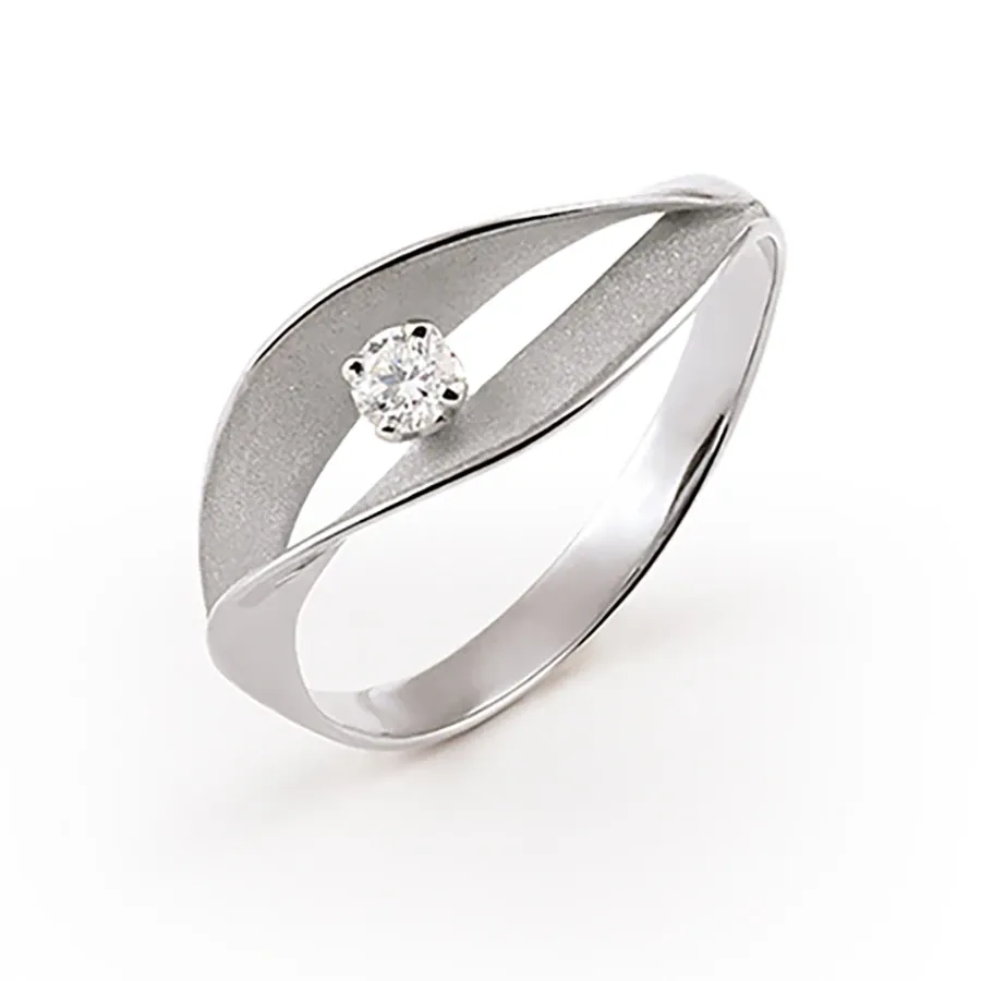 Dune Assolo ring, White Ice gold – Cammilli Firenze