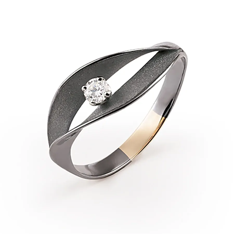 Dune Assolo ring, Black Lava gold – Cammilli Firenze