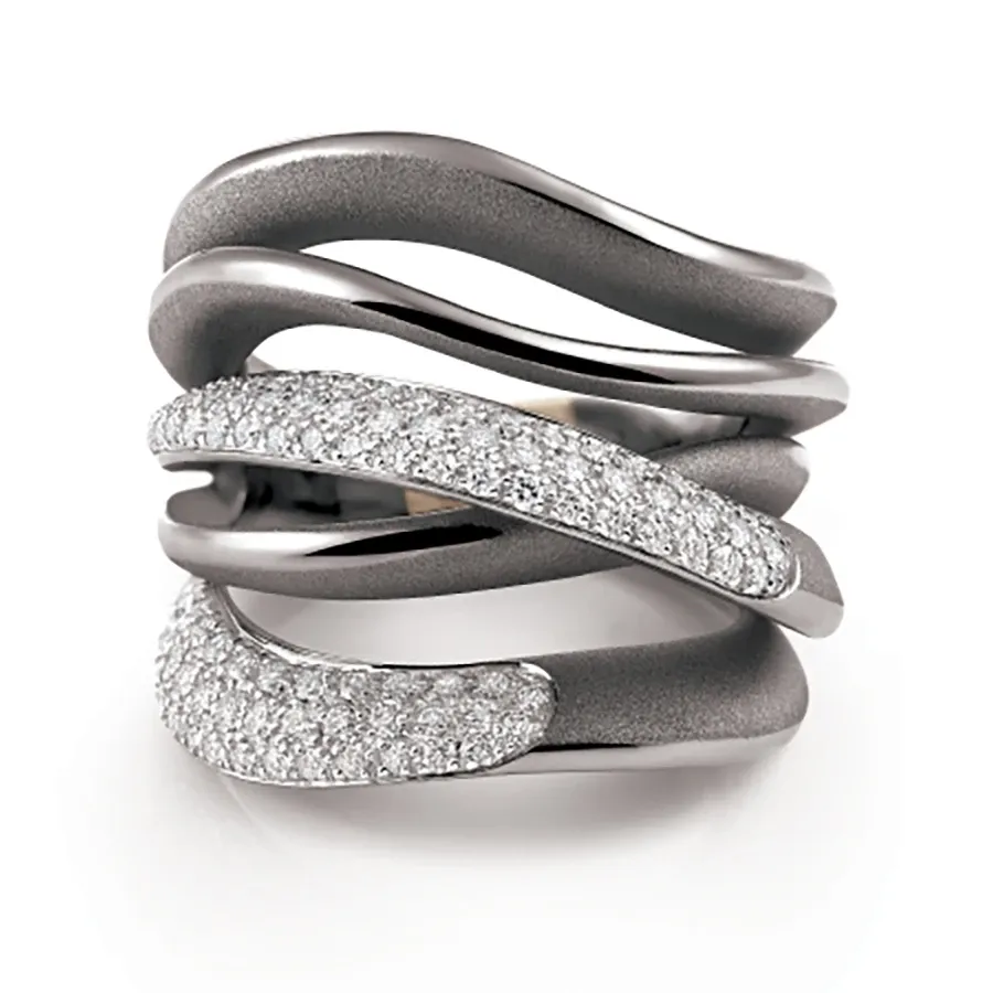 Firenze Galaxy ring, Black Lava gold – Cammilli Firenze