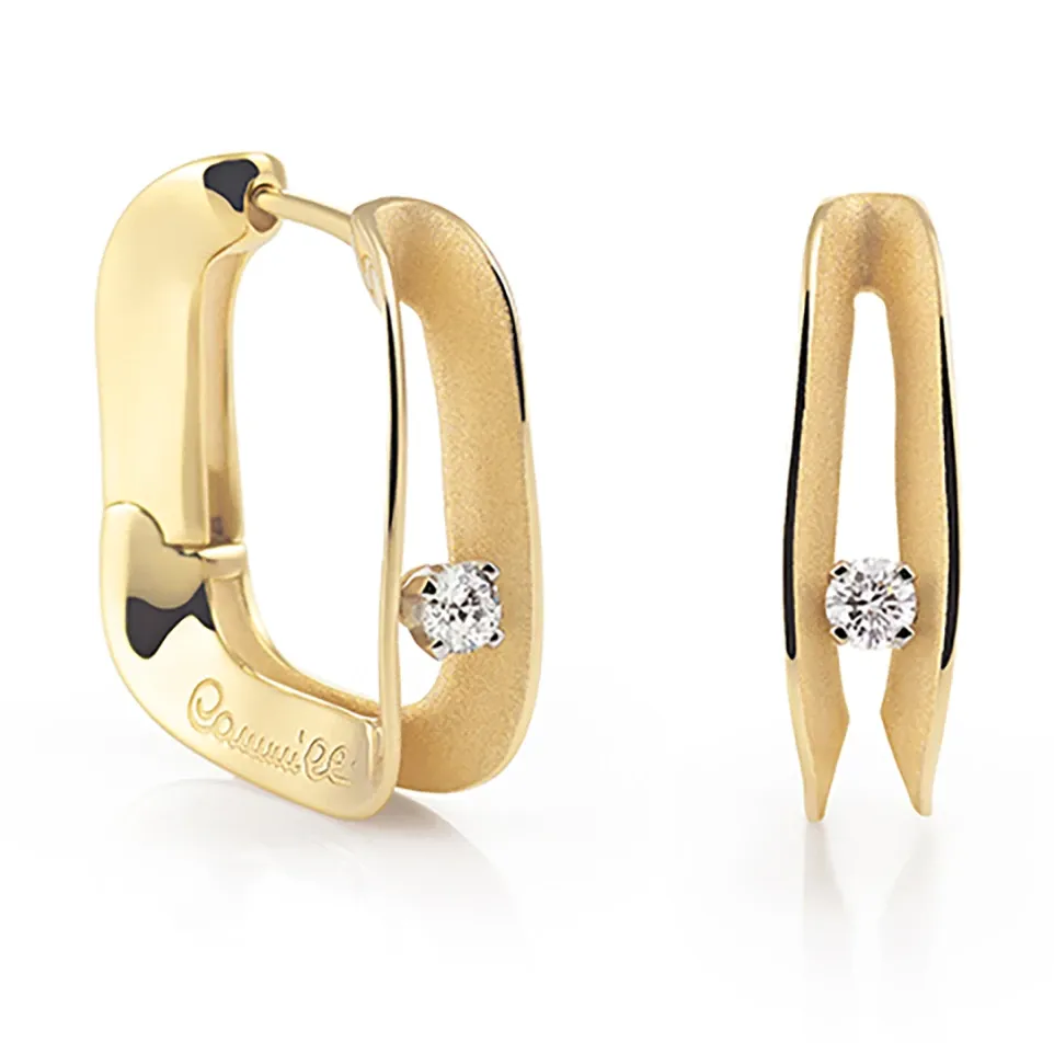 Dune hoop earrings with diamond – Cammilli Firenze