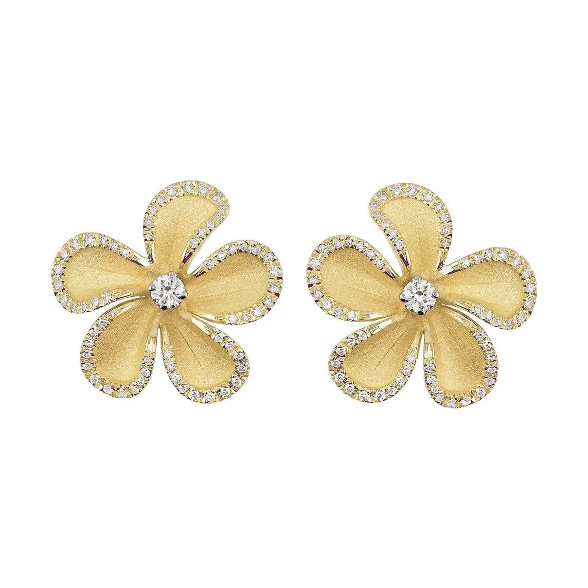 Cherry Bloom earrings with diamond edge – Cammilli Firenze