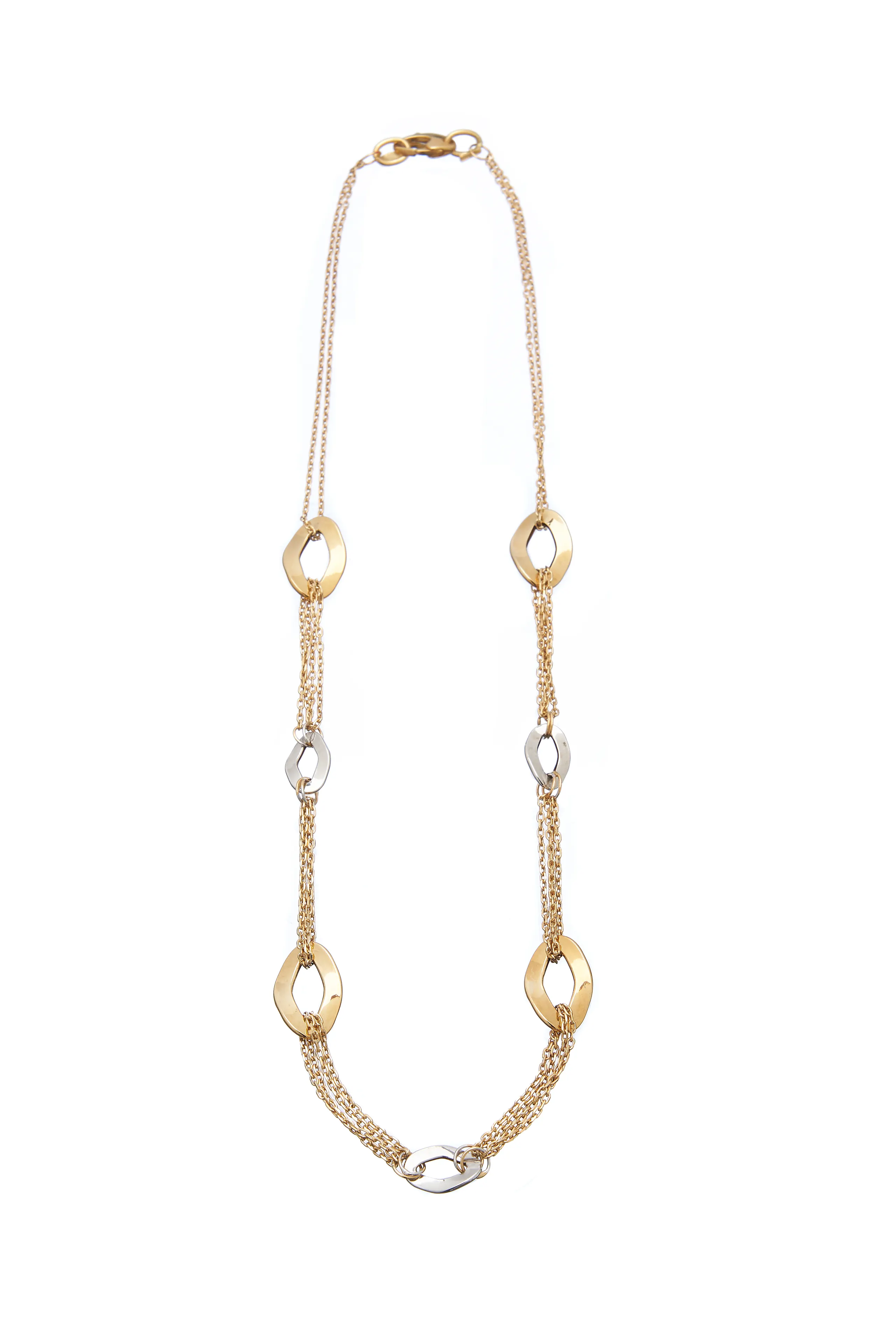 Bicolor-Halskette aus Gold Bicolor-Halskette aus Gold