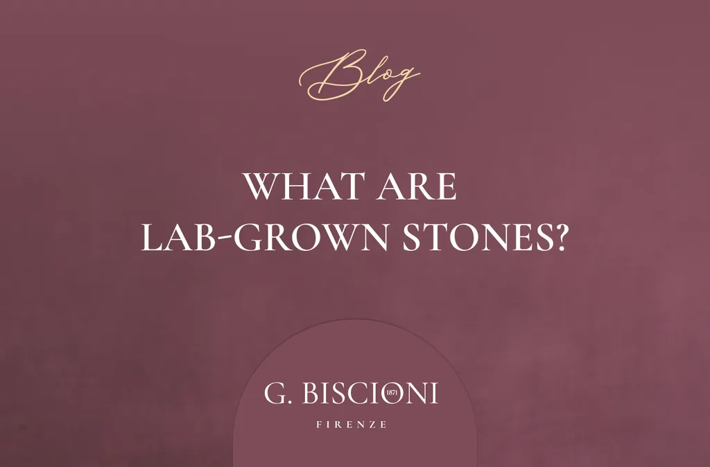 Rectangular blog post cover about lab-grown stones Rectangular blog post cover about what lab-grown stones are