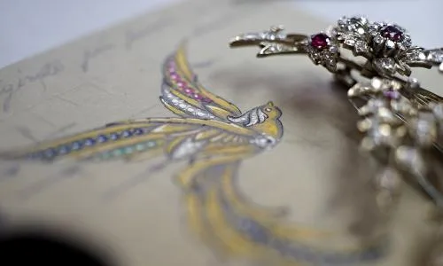 Biscioni original drawing original design of a jewel Biscioni