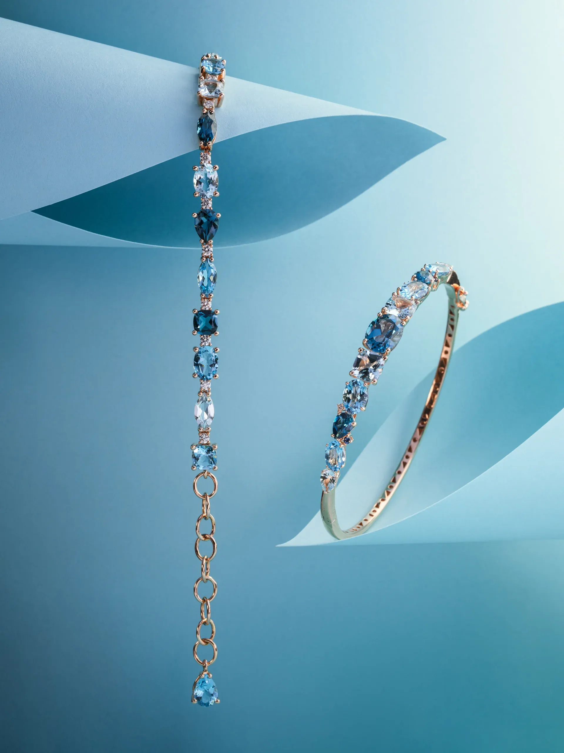 Iris bracelets with blue topaz – Ponte Vecchio Gioielli