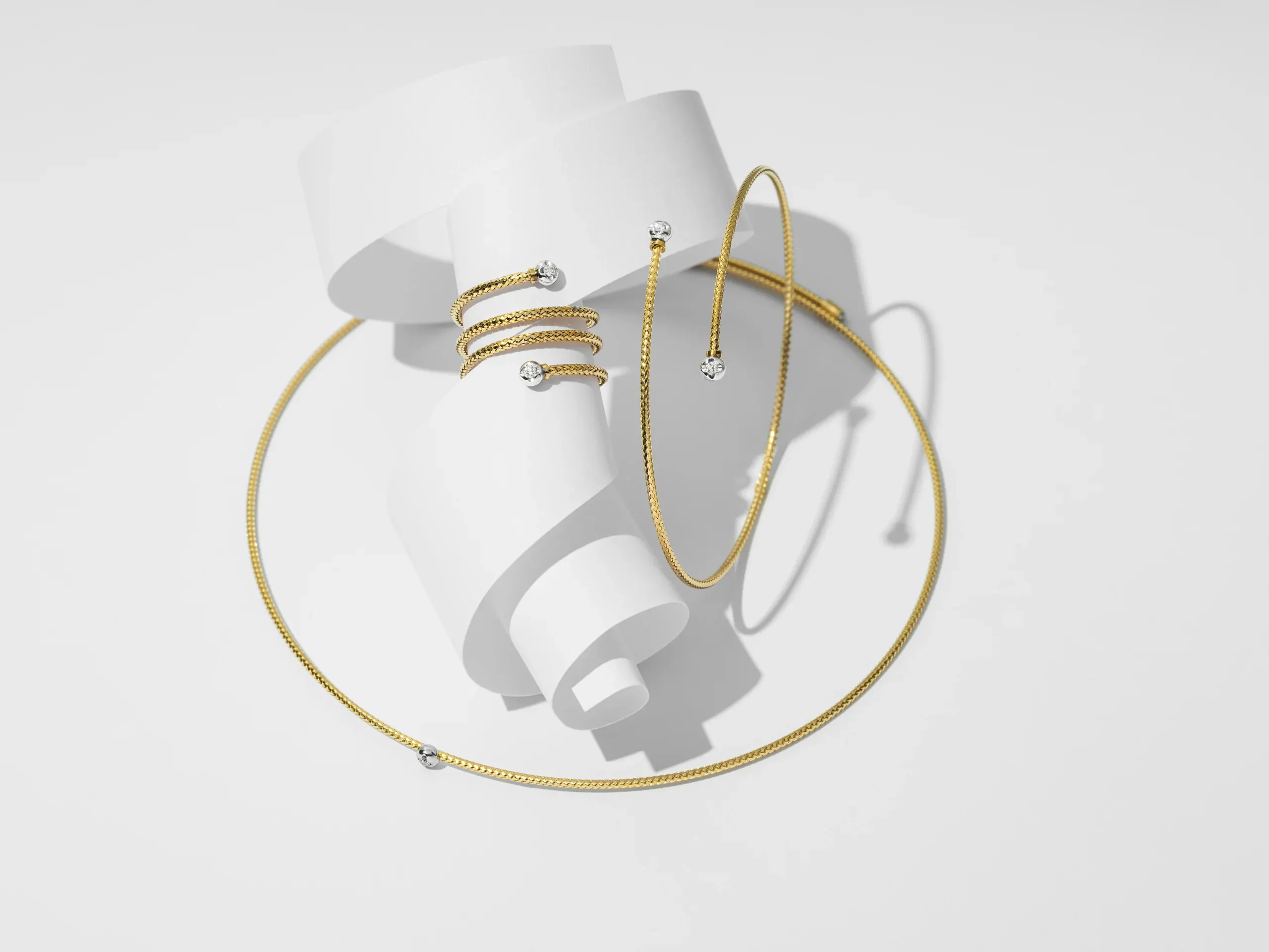 Nobile New bracelets and necklace in yellow gold – Ponte Vecchio Gioielli